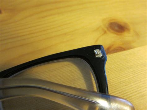 fix broken hinge on glasses.